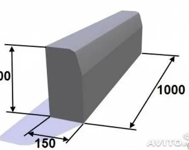 фото Поребрик вибропрессованный БР 100.30.15