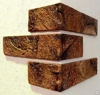 Фото №0 Арт. 11233 Кирпич "Классический" Стыковой внешний угол Коричневый