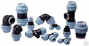 Фото №0 Фитинги компрессионные для полиэтиленовых труб
