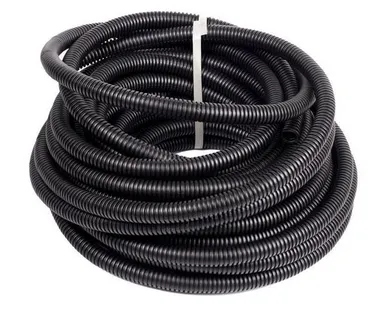 фото Труба гофрированная ПНД 20мм с протяжкой черная электротехническая, 100м