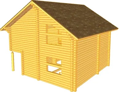 Оцилиндрованное бревно 