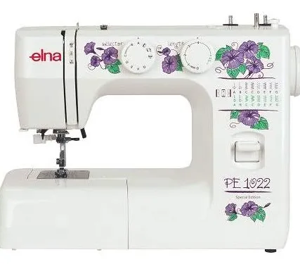Фото №0 Швейная машина Elna PE1022, белый/сиреневый