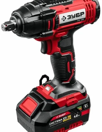 Фото №0 Аккумуляторный ударный гайковерт ЗУБР ГУЛ-255-41 Мастер, 4 А·ч