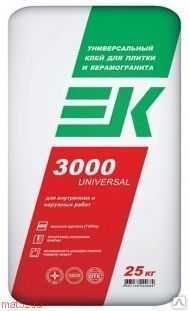 Фото №0 ЕК Клей 3000 для внутр/наруж работ (25кг)