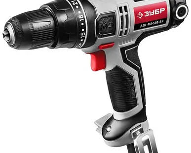 фото Дрель-шуруповерт ЗУБР ДШ-М3-500-2 К, 500 Вт, без аккумулятора