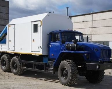 фото АГРЕГАТ РЕМОНТНЫЙ АРОК С КМУ ИМ -55 НА ШАССИ УРАЛ 4320