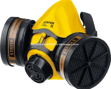 фото Противогазовый респиратор HF-6000 два фильтра A1 в комплекте STAYER 11175