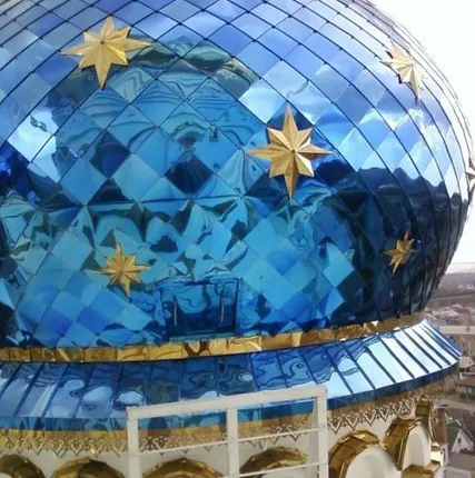 Фото №0 Лист титановый и полимер синего цвета