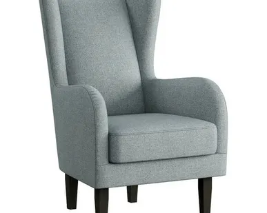 фото кресло Шеффилд 720х950х1120мм серо-голубое