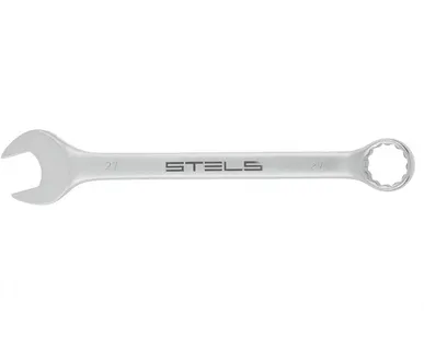 фото Ключ комбинированный, 27 мм, CrV, матовый хром Stels
