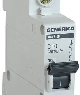 фото IEK Авт. выкл. ВА47-29 1Р 10А 4,5кА х-ка С GENERICA