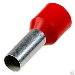 Фото №0 Наконечник штыревой втулочный изол (НШВИ F-12мм) 10кв.мм. (СЕ100012red) кра