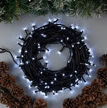 Фото №0 Гирлянда LED-200 (белый, 20м, черный усиленный провод, УМС)