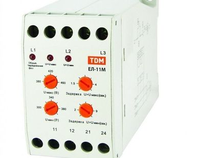 фото Реле контроля фаз серии ЕЛ-11М-3х380В (1п-контакт) TDM