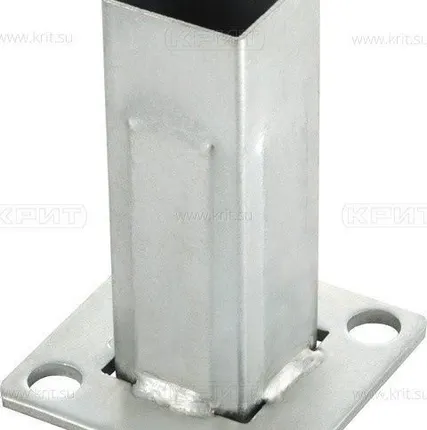 Фото №0 Фланец оцинкованный, забивной к профильной стойке размером 40*40 нерж 534