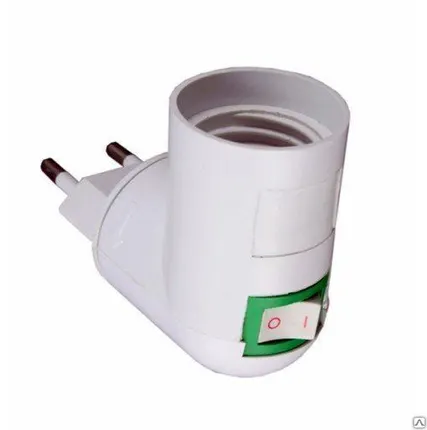 Фото №0 Вилка патрон с выключателем