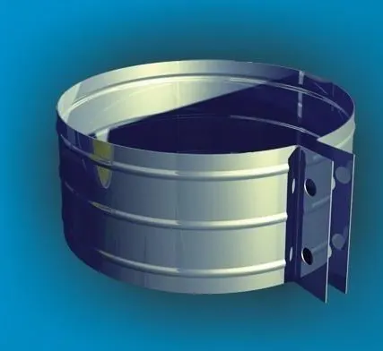 Фото №0 Хомут обжимной нерж. 0,5 ф200 шир. 8см УМК