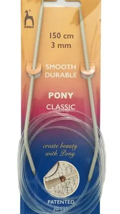 Фото №0 50505 PONY Спицы круговые 3,00 мм/ 150 см, алюминий, 2 шт.