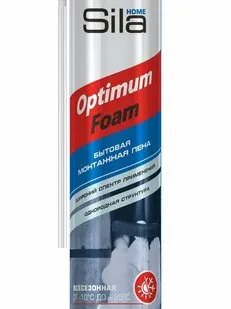 фото Пена монтажная Sila Пена монтажная SILA HOME OPTIMUM FOAM, всесезонная, 750 мл