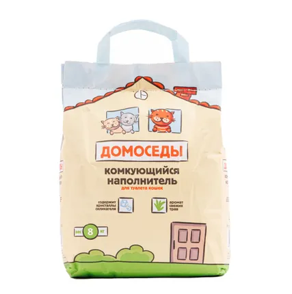 Фото №0 Домоседы Наполнитель для кошачьего туалета, комкующийся, 8 кг