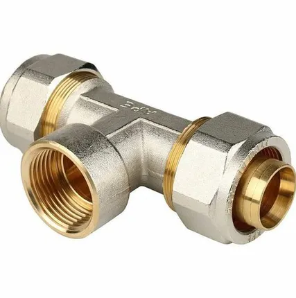 Фото №0 Тройник-переходник STOUT с внутренней резьбой 1 x32 для металлопластиковых труб винтовой