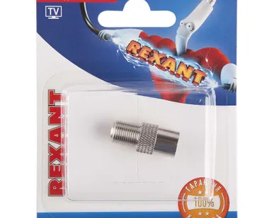 фото Переходник антенный гнездо F-гнездо TV блист. Rexant 06-0024-A