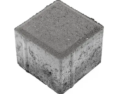 фото Тротуарная плитка Берит Квадрат Серая 100х100х80 на сером цементе