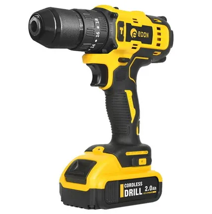 Фото №0 Аккумуляторная дрель Edon AD-12, 12 В, 2 аккумулятора, 2 скорости, набор оснастки, кейс