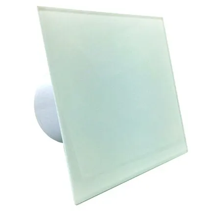 Фото №0 MM-P 06 стекло квадрат белый глянец 5,5Вт d100 малошумный вентилятор с обратным клапаном MMotors JSC