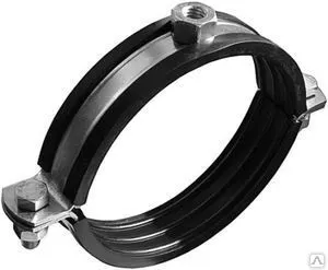 фото Хомут трубный с гайкой 3" (86-92 мм) М10 комплект