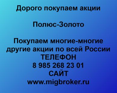 фото Продать акции Полюс Золото. Лучшая цена акций Полюс Золото покупка акций Полюс Золото курс акций
