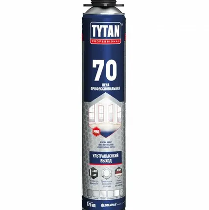 Фото №0 Пена проф 70 всесезонная -18/+30 градусов 870мл TYTAN