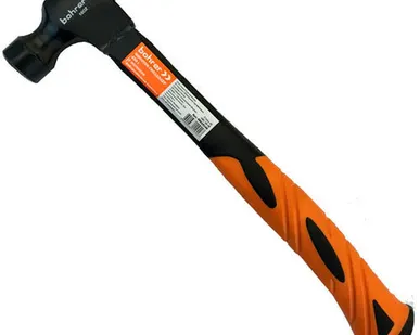 фото Молоток-гвоздодер Bohrer 450 г. рукоятка фибергласс с резиновым покрытием