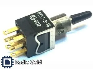 фото Переключатель ПТ57-7,8-1В 6 контактов