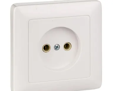 фото Розетка 1-м СП Хит 10А IP20 без заземл. бел. SchE RS10-132-B