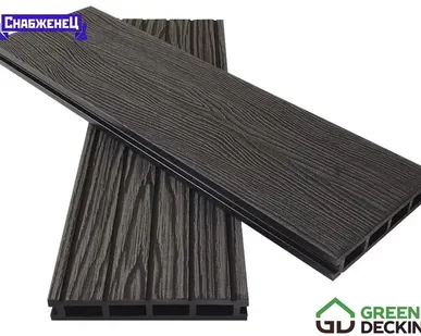 фото Террасная доска из ДПК Greendecking "Vintage-3D" цвет: Венге, 150x25 мм (цена м2)