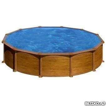 Фото №0 Бассейн GRE круглый Dream Pool 132 размер 4,6x1,32 м (отделка под ротанг)
в