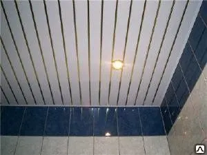 фото Потолочная панель ПВХ 2-секционные 0,2х3,0м (Золото) лак