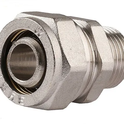 Фото №0 Соединитель прямой наружный: цанга х резьба (16х3/4")