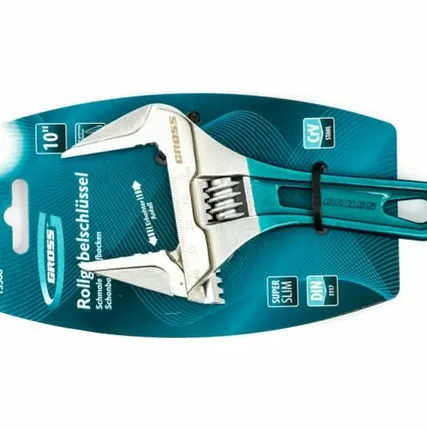 Фото №0 Ключ разводной Gross 160 мм,CrV, укороченная ручка 15566