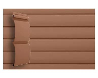 фото Сайдинг Блок-хаус Grand Line Color Plus темно-бежевый (3,0м)