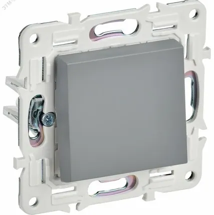 Фото №0 SKANDY Выключатель 1-клавишный проходной 10А SK-V02Gr серый IEK