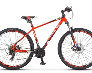 фото Горный (MTB) велосипед STELS Navigator 930 MD 29 V010 неоновый-красный/черный 18,5" рама