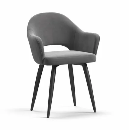 Фото №0 Стул ОРИЕНТ Velutto серый, черный