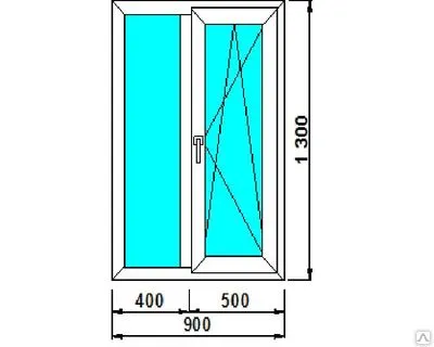 Фото №0 Окно ПВХ 900x1300, 58мм, 32мм ст