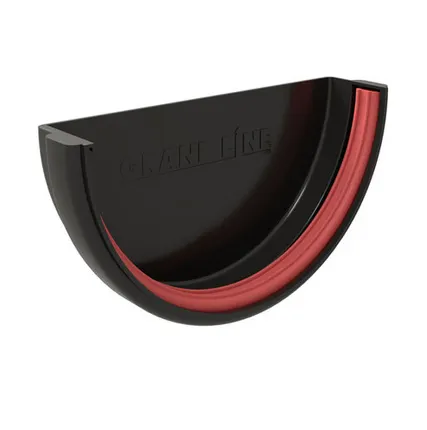 Фото №0 Заглушка желоба Классика 120 ПВХ GL черная (RAL 9005)