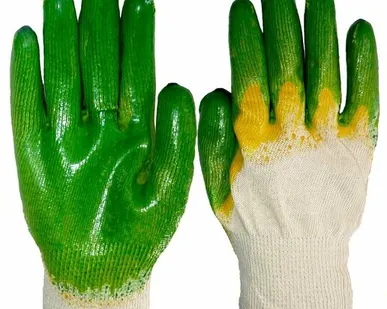 фото Перчатки х/б с двойным латексным покрытием