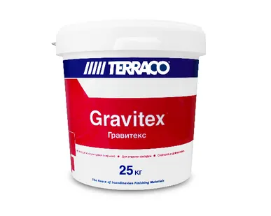 фото Структурная краска на акрил основе готовая Террако Gravitex Roller Шагрень