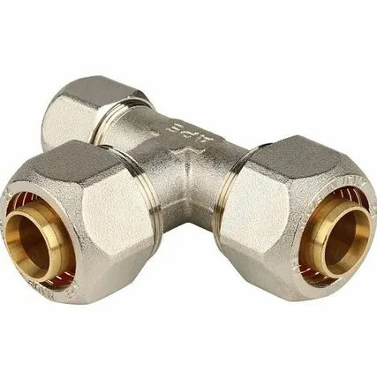 Фото №0 Тройник переходной STOUT 26х26х20 для металлопластиковых труб винтовой