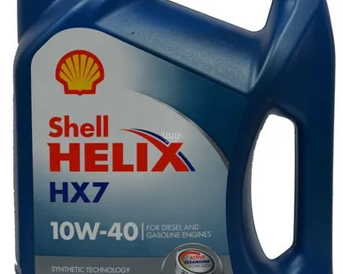 фото Масло моторное "Shell" cиний (4 л) 10W-40 SM/CF полусинтетическое HX7